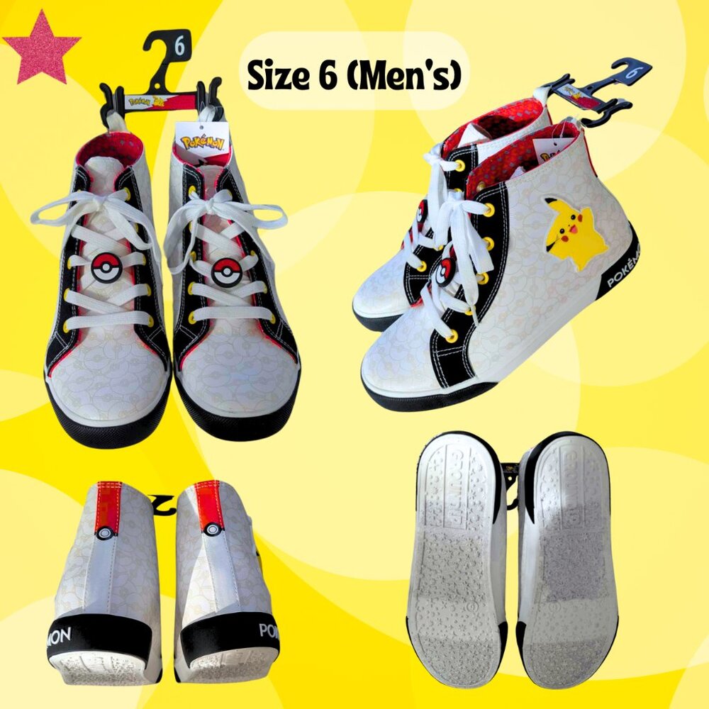 NWT Ground Up Mens Pokémon Pikachu Embellished High Top Sneakers Men’s Size 6